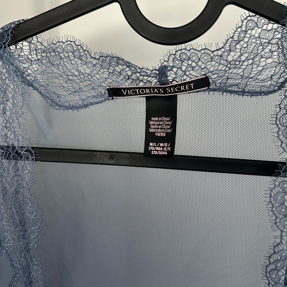 Victoria's Secret Midnight Blue Lace Robe - Picture 3 of 4